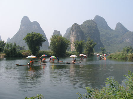 Bamboo Rafting on the Yulong River