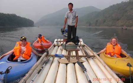 Family Canoeing on the Li River