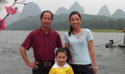 The WinWin Family by the Li River